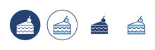 Cake Icon Vector. Cake Sign And Symbol. Birthday Cake Icon