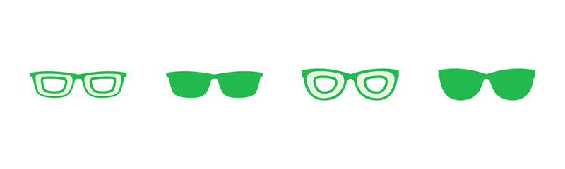 Glasses icon set. Glasses vector icon