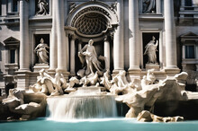 Fontana Di Trevi Fountain - Rome Italy 