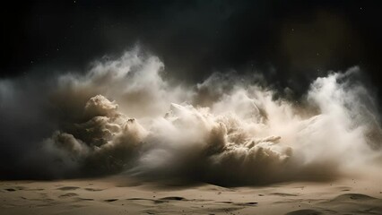 Wall Mural - a small twister of dust forms a surreal dance as if the ground itself is alive in a flurry of magica