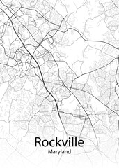 Poster - Rockville Maryland minimalist map