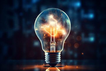 bulb future technology, innovation background, creative idea concept