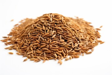 Wall Mural - Cumin Seeds on isolated white background.