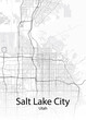 Salt Lake City Utah minimalist map