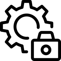 Canvas Print - camera setting icon