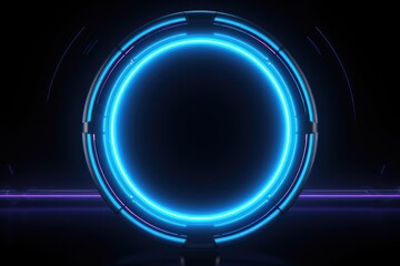 abstract technology hud interface hologram elements neon lights, circle percent vitality innovation 