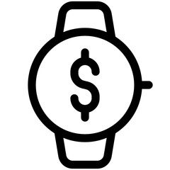 Poster - smartwatch money icon