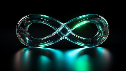 Wall Mural - glowing infinity symbol isolated sign on the background