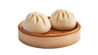 Single steamed bao bun isolated or a Chinese steamed bun, BaoZi. png transparency