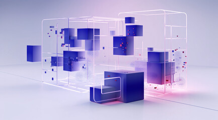 Artificial intelligence large language model training and learning, computer programming related concept illustrations