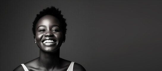 African black woman happy smiling