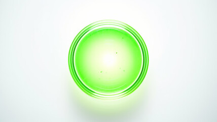 Wall Mural - green light fluorescent button isolated on the background of computer graphics website design