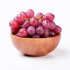 Canvas Print - bowl of cherry fruit isolated on white background