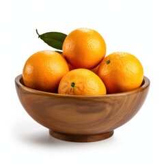 Sticker - Fruit bowl with tasty oranges isolated on white