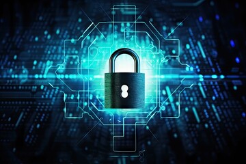 An image showing the background of cyber data protection and technology.by Generative AI
