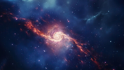 Wall Mural - spiral galaxy, interstellar scenery, galaxies, planets, space, futuristic world, space world, starsc