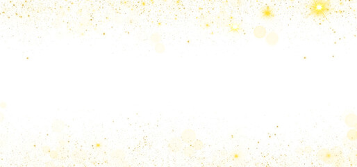 Wall Mural - Abstract Gold Brush Border Stars Glitter Frame 