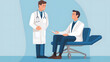 © Abzal - Healthcare Harmony: Cartoon Style Illustration of a Person Receiving Medical Care