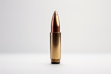 Wall Mural - closeup of a bullet isolated on white background