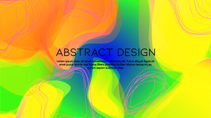 Abstract Futuristic Vector Background with Liquid  Shapes and Lines. Modern Colorful Gradient Wallpaper. Trendy Digital Design for Your Poster, Banner, Template, Web Page.