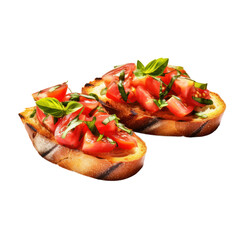 Wall Mural - Bruschetta,Italian food isolated on transparent background,transparency 