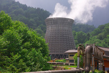 Matsukawa Geothermal Power Plant Of Hachimantai , Hachimantai, Iwate,Iwate Prefecture,Japan August 2011