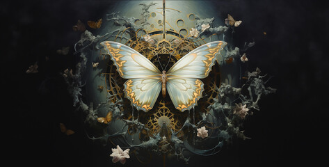 Wall Mural - butterfly metamorphosis