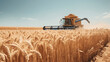 Agrarian Beauty Unveiled: Wheat Harvest Radiance, Generative AI