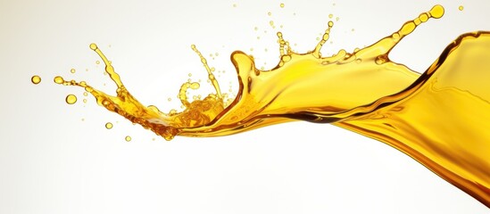 Poster - Cooking oil isolated on white with a clipping path Copy space image Place for adding text or design