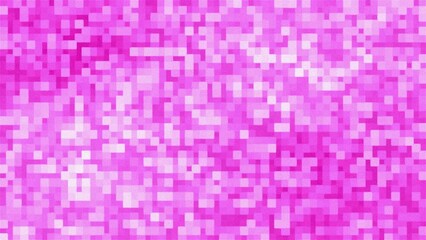 Wall Mural - Abstract motion loop background of shaking pink blurred pixels.