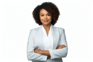 Wall Mural - mixed raceyoung  business woman portrait, AI generated