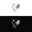 Vector of chicken design on white background. Hen. Farm Animals.chicken logo rooster and hen logo for poultry farming animal logo vector illustration design,Amazing rooster logo design vector