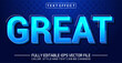 © zika_studio - Great blue font Text effect editable