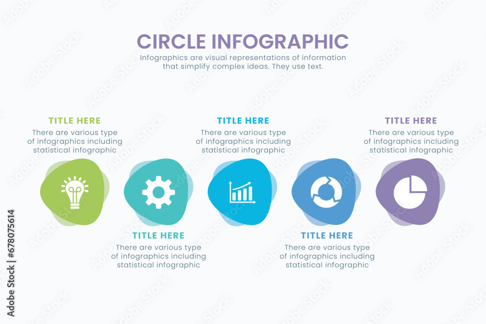 Minimal business circle infographic design template for cycling diagram ...
