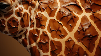Wall Mural - Giraffe skin motif texture background