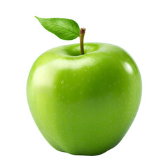 Wall Mural - Green apple, isolated on transparent background, PNG, 300 DPI