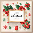 © Panoy - christmas greeting card with holly