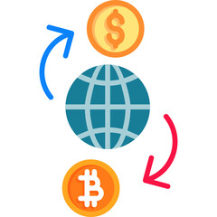 Wall Mural - currency exchange Icon