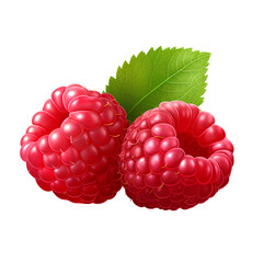 Wall Mural - Raspberry, isolated on transparent background, PNG, 300 DPI