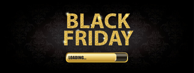 Canvas Print - Black Friday Loading Header Wallpaper Ornaments