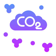 Canvas Print - Carbon dioxide Icon