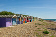 Beach huts at Rustington, England.