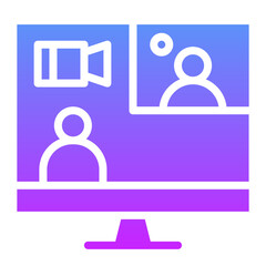 Wall Mural - Video Conference Icon