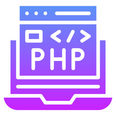 Canvas Print - PHP Coding Icon