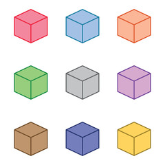 Wall Mural - Units represent ones. Learning about base ten blocks. Flats longs squares in mathematics. Scientific resources for teachers and students. Vector illustration.