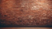 Brick Wall Texture Background For Interior Exterior Decoration And Industrial Construction Concept Design With Lighting.
