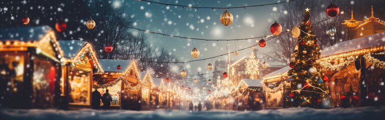 Wall Mural - christmas markte banner