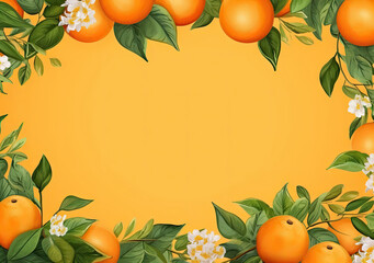 Template Orange fruit Decoration Oranges fruits empty space