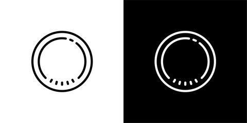 Wall Mural - Round icon. Black icon. Black logo. Business icon. Set of black icons.