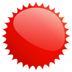 Wall Mural - red round sticker labels